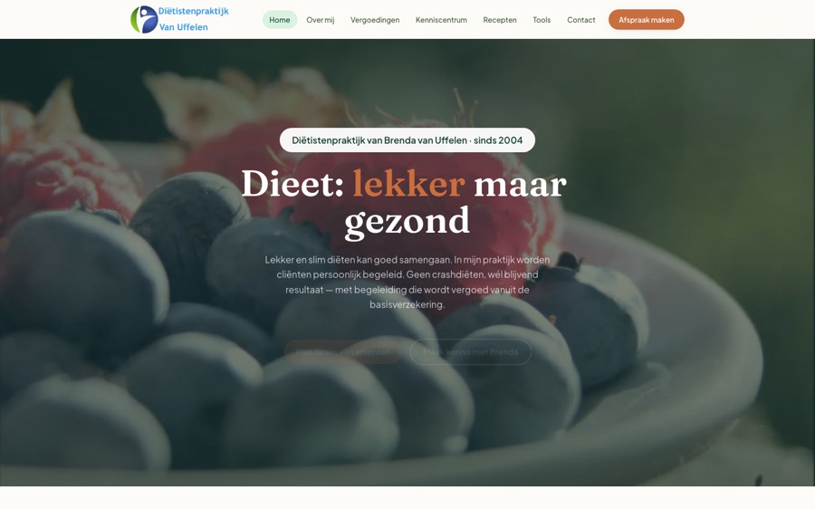 Startpagina van Diëtistenpraktijk Van Uffelen